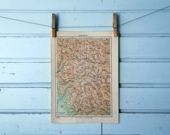 1971 Vintage North Albania Map