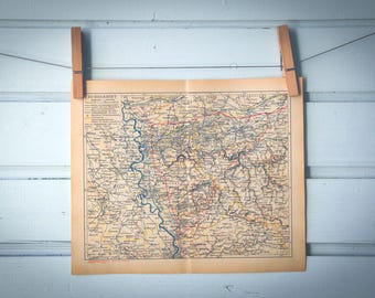 1939 Vintage Ruhr Map