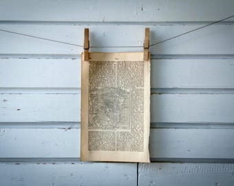 1887 Vintage Map of Etna