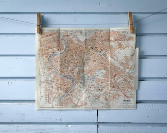 1931 Vintage Map of Rome