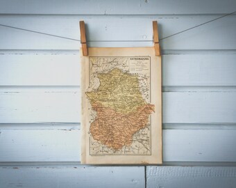 1928 Vintage Extremadura Map