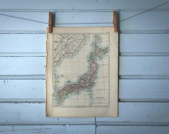 1892 Vintage Map of Japan