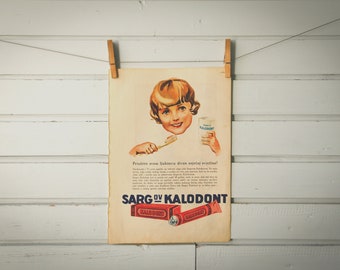 1930 Vintage Kalodont Advertisement Illustration