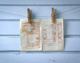 1931 Vintage Plan of Doge's Palace