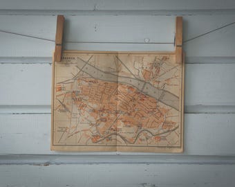 1901 Vintage Map of Zaragoza