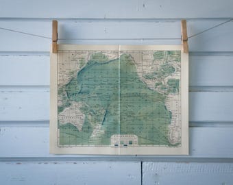 1907 Vintage Map of the Pacific Ocean