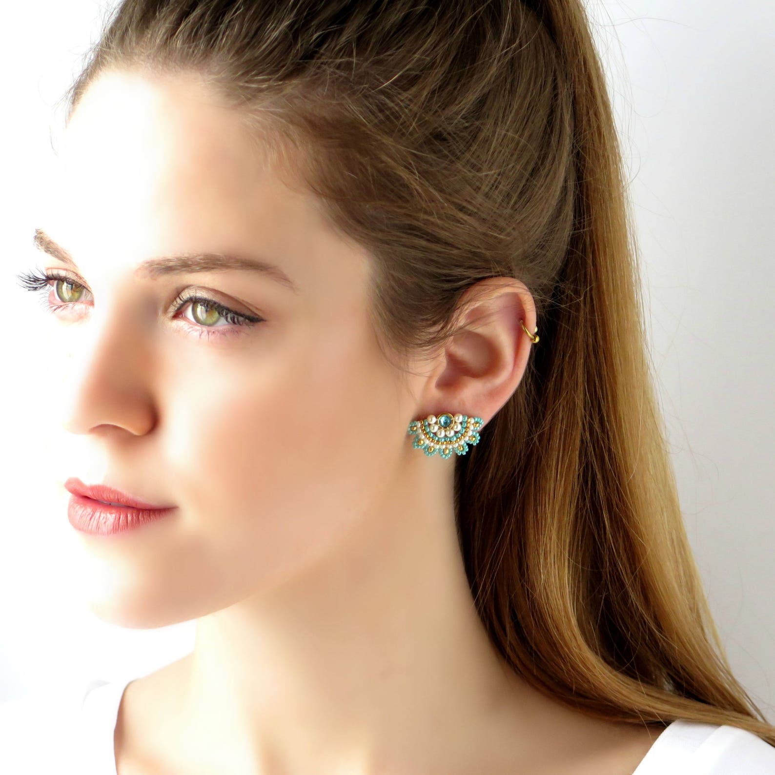 The Raelynn Turquoise Stud Earrings