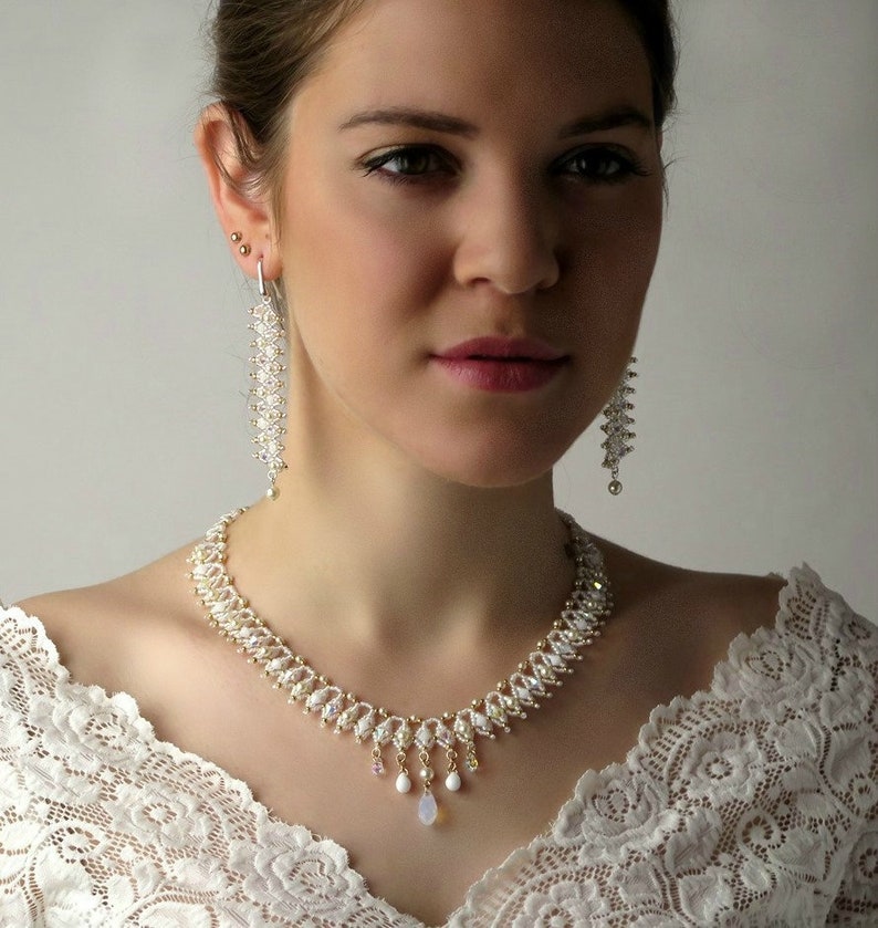 Bridal Statement Necklace Wedding Jewelry Sets for Bride Etsy
