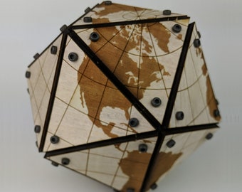 Dymaxion Globe - 20 sided icosahedron