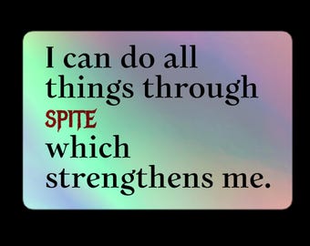 Spite 4x4 Holographic sticker