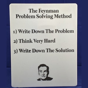 Richard Feyman Problem Solving Method Acrylic Sign