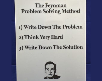 Richard Feyman Problem Solving Method Acrylic Sign