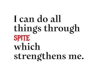 I can do all things through Spite which strengthens me - 4x4 sticker
