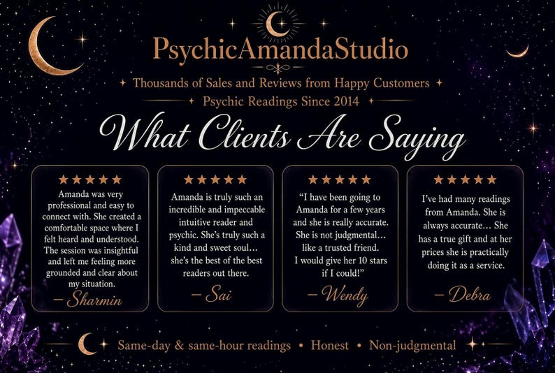 Psychic Amanda reviews from happy clients