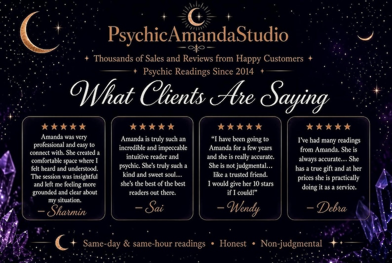 Psychic Amanda reviews from happy clients