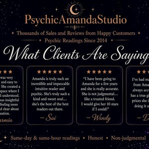 Psychic Amanda reviews from happy clients