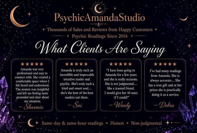 Psychic Amanda reviews from happy clients