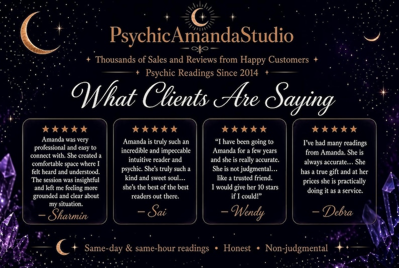 Psychic Amanda reviews from happy clients