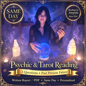 Psychic Reading by Amanda 3 Question Psychic Reading Tarot Card Skilled Psychic Reader Past Present Future SameDay Reading Love Finances PDF