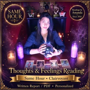 Same Hour Analysis THOUGHTS What Is He Thinking What Are Their Feelings How Do They Feel Reading Psychic Clairvoyant Same Hour Report & PDF