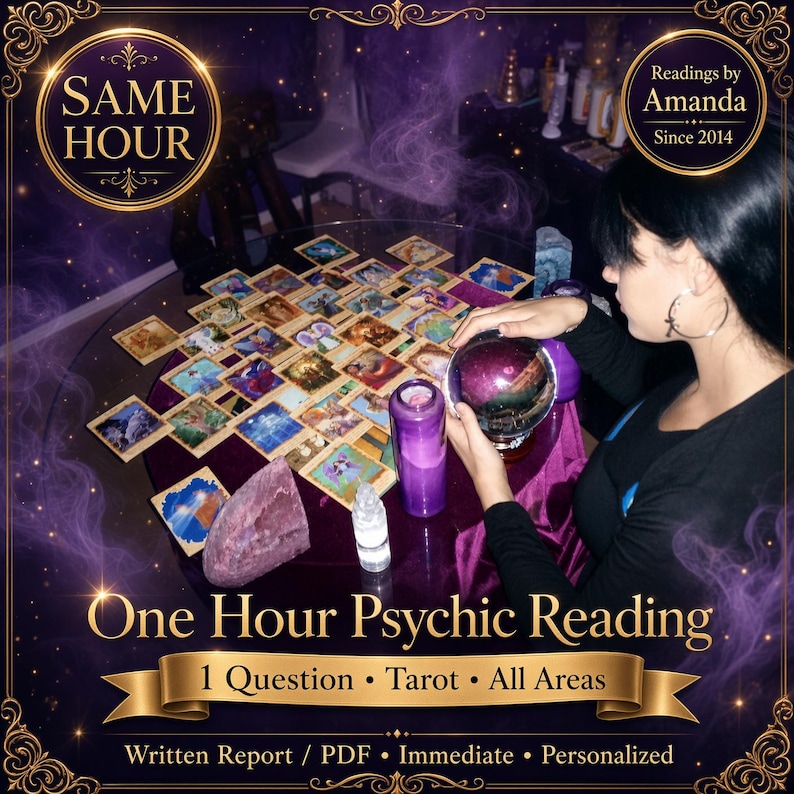 Psychic Amanda performing same day one hour same hour 1 hour Psychic reading
