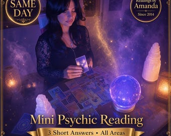 Mini Psychic Reading 3 Direct Simple Short Answers To Questions In All Areas Of Life Same Day By Psychic Witch Amanda Written Report & PDF