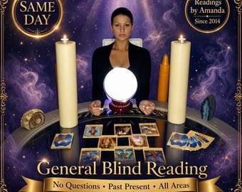 General Blind Reading By Amanda Honest Direct No Questions Tarot Card Past Present,SameDay Reading Love,Written Report & PDF