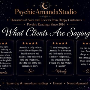 Psychic Amanda reviews from happy clients