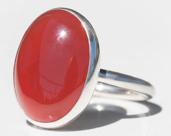 Anello Carnelian, Anello Corneliano, Anello d'Argento Carnelian, Anello d'Argento Cornelian, Anello Carnevale Ovale, Anello Corneliano Ovale