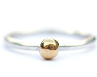 Gold and Silver Ring, Rose Gold Ring, Rose Gold jewellery, Gold and Silver Jewellery, Gold Jewelry, Gold Nugget Ring