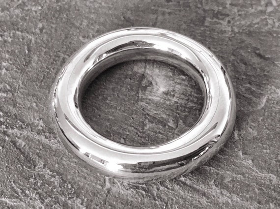 Silver Halo Ring, Halo Ring, Chunky Silver Ring, 4mm Halo Ring, Halo Rings, Silver Band, Round Silver Ring, solid silver ring