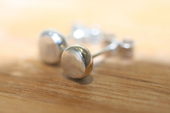 Sterling Silver Nugget Earrings, stud earrings, silver studs, silver stud earrings, hammered earrings, textured earrings, silver pebbles