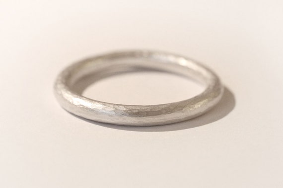 Hammered silver ring, textured silver ring, silver halo ring, textured halo ring, silver ring, silver halo band, silver band