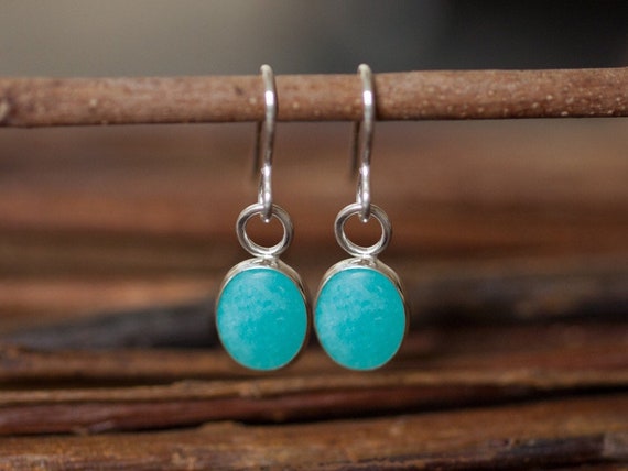 Turquoise Earrings, Turquoise Silver Earrings, Turquoise Drop Earrings, Silver Drop Earrings, Amazonite Earrings, Amazonite Jewellery