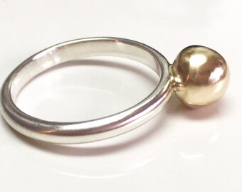 Solid Gold Ball Ring