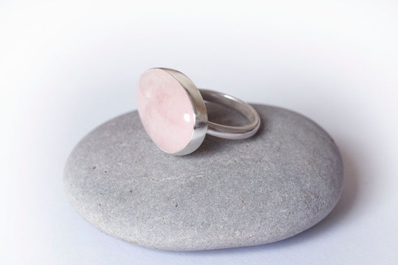 Pink Morganite Silver Ring, Gemstone Ring, Morganite Ring, Pink Ring, Statement Ring, Large Gemstone Ring, Morganite Jewellery, Pink Ring