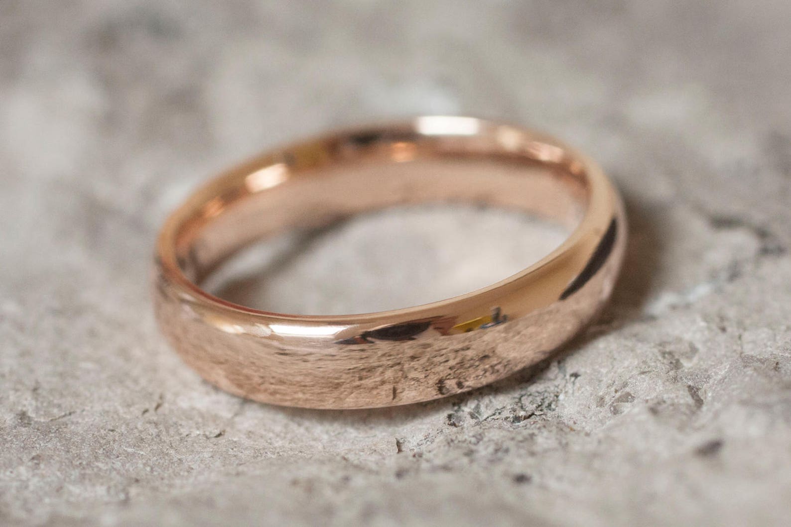 Rose Gold Wedding Ring Rose Gold Wedding Band Rose Gold Ring Etsy UK