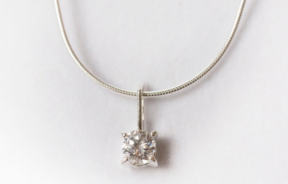 Cubic Zirconia Necklance, diamond necklace, wedding jewellery, wedding necklace, bridesmaid gift, solitaire necklace