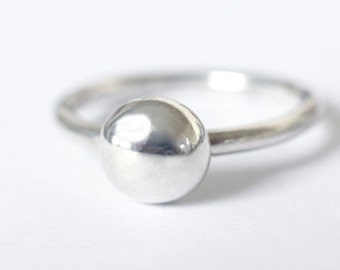 Anillo de guijarro de plata, anillo de pepita de plata, anillo apilable, anillo de burbuja, anillo de plata, apilamiento de plata, anillo de guijarro