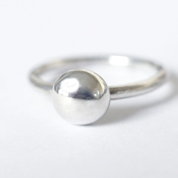 Silver Pebble Ring, Silver Nugget Ring, Stacking Ring, Bobble Ring, silver ring, silver stacking, Pebble Ring