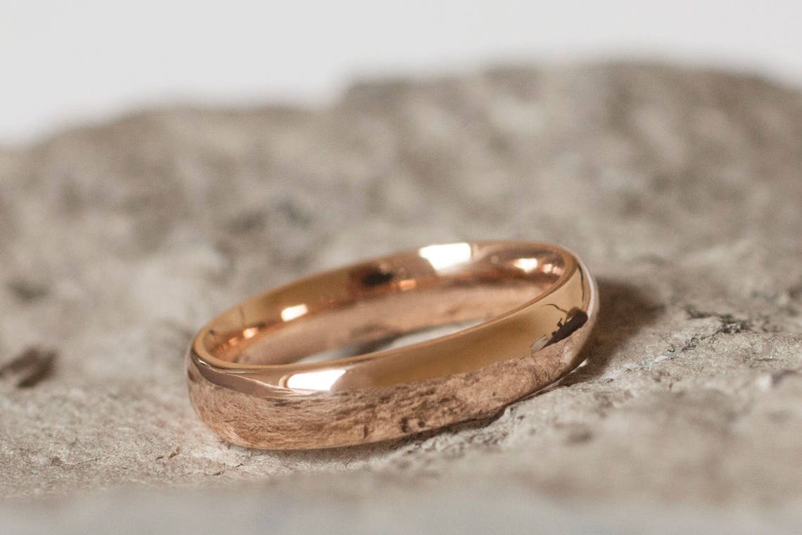 Rose Gold Wedding Ring Rose Gold Wedding Band Rose Gold Ring - Etsy UK