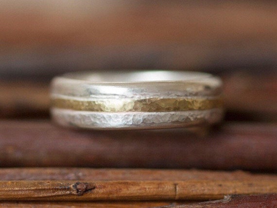 Unisex Gold and Silver Ring