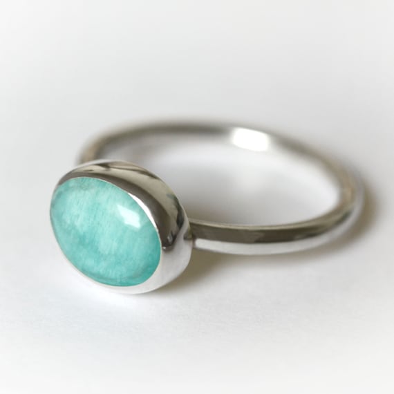 Turquoise Ring, Turquoise and silver Ring, Turquoise Jewellery, Sterling Silver Ring, Amazonite, December birthstone ring, Boho Ring