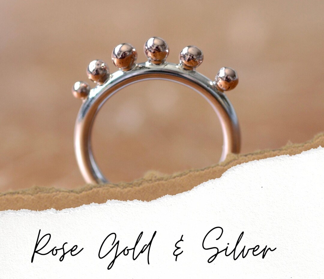 Gold Pebble Ring Gold and Silver Ring Gold Jewellery Gold Etsy UK