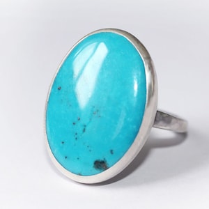 Türkis Ring, Türkis Ring, Türkis Silber, Türkis Schmuck, Natürlicher Türkis Ring, Dezember Geburtsstein Ring
