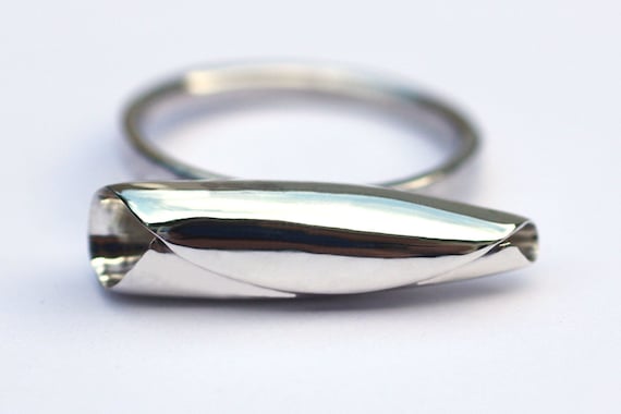 Silver Ring, Silver Curled Petal Ring, Silver Statement Ring, Unique Ring, Sterling Silver Ring, Unusual Silver Ring, Petal Ring, Leaf Ring