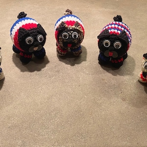USA Pug - Amigurumi crocheted handmade pug doll Red White and Blue