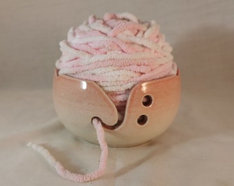 Handmade Pottery Yarn Bowl made by Sue Harrold Pottery. Free Postage Australia.