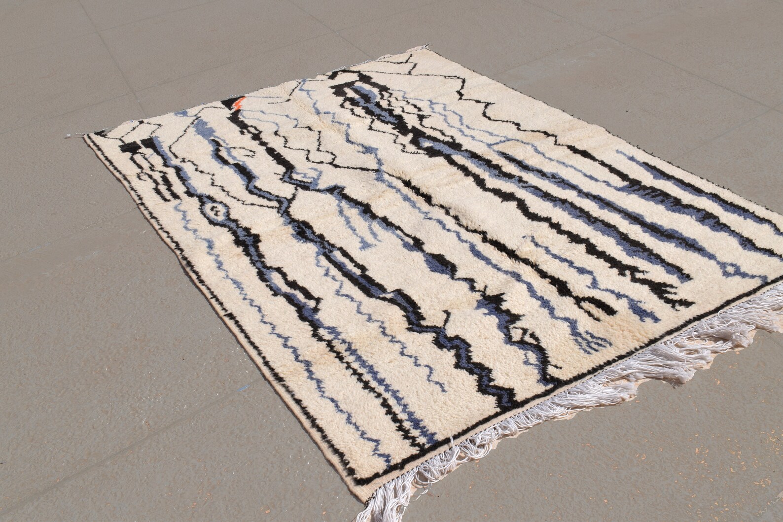 Azilal Tribe Rug Handmade Moroccan Carpet Tribale Wool Rug Etsy