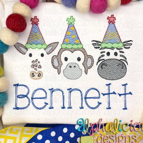 Going to the Zoo Sketch Embroidery Design Instant Download Etsy